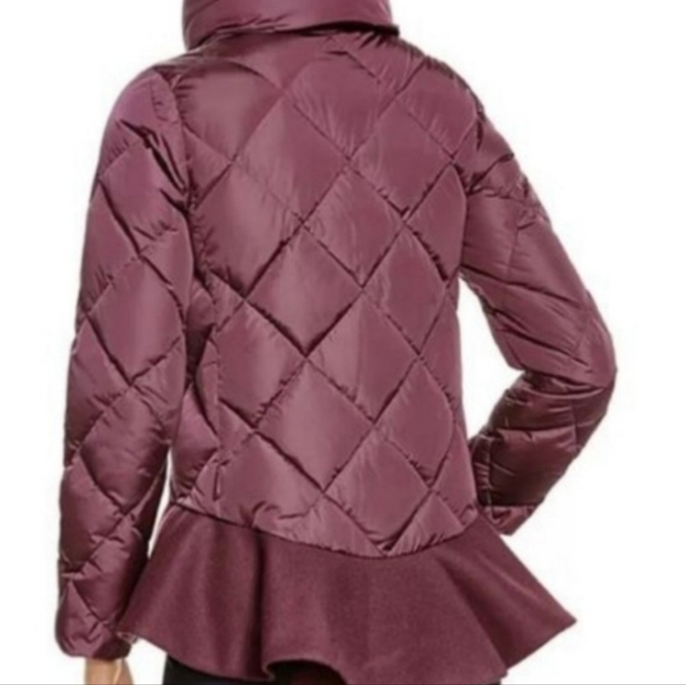 Moncler Down Jacket  with peplum Burgundy